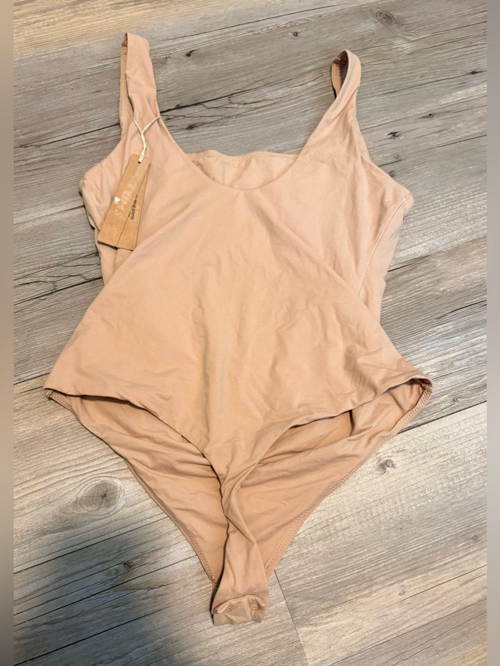 SKIMS Kim Kardashian Fits Everybody square neck bodysuit large new with tags - Picture 2 of 4